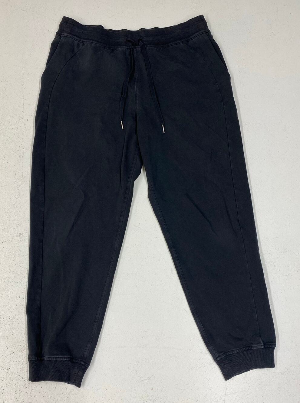 Women Lululemon Scuba High-Rise French Terry black joggers fleece sweatpants, 12